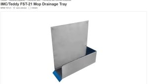 FST-21- Mop Drainage Tray 21"W x 6"D