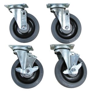 CASTER W/BRAKE 05-15-23-B L.E. ACKER 