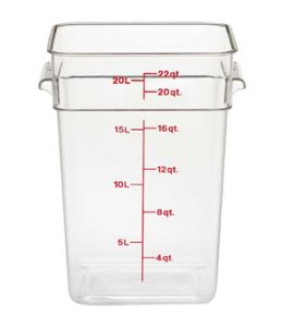22SFSCW135- 22 Qt Container Square
