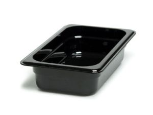 42CW110- 1/4 Size Black Camwear® Food Pan