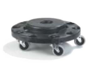 3691103 black round container dolly