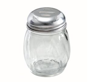 Glass Cheese Shaker With Slotted Top