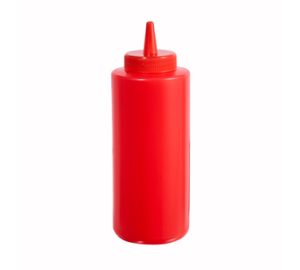 PSB-12R- 12 Oz Red Squeeze Bottle